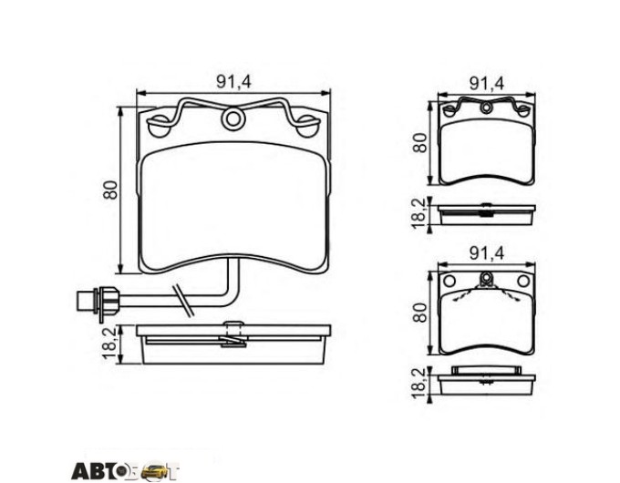Тормозные колодки Bosch 0986494041, цена: 2 308 грн.