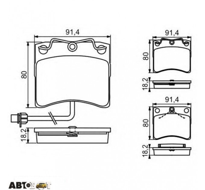 Гальмівні колодки Bosch 0986494041, ціна: 1 257 грн.