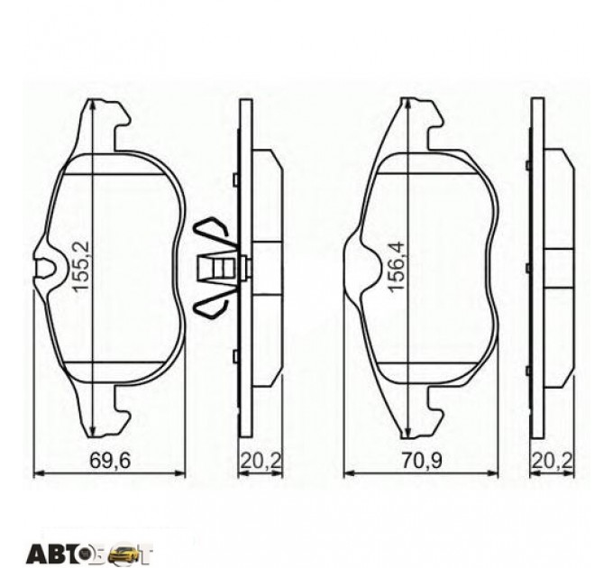 Тормозные колодки Bosch 0 986 494 044, цена: 1 637 грн.