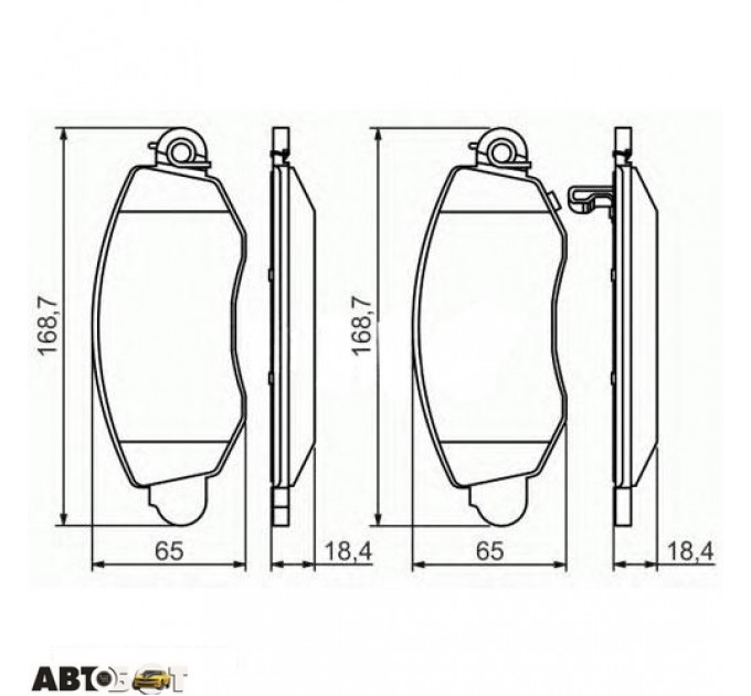 Гальмівні колодки Bosch 0 986 494 047, ціна: 1 549 грн.