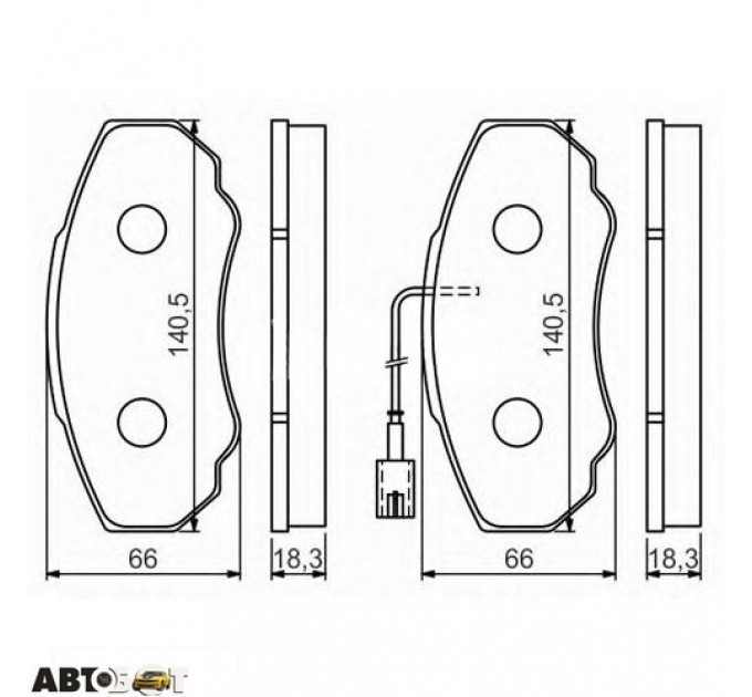 Гальмівні колодки Bosch 0986494048, ціна: 1 597 грн.