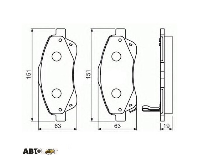 Тормозные колодки Bosch 0 986 494 054, цена: 3 117 грн.