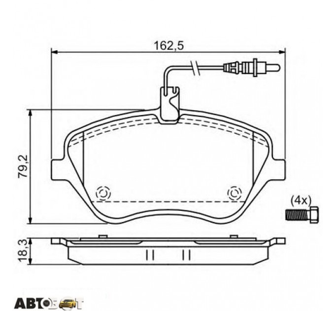 Гальмівні колодки Bosch 0986494098, ціна: 2 172 грн.