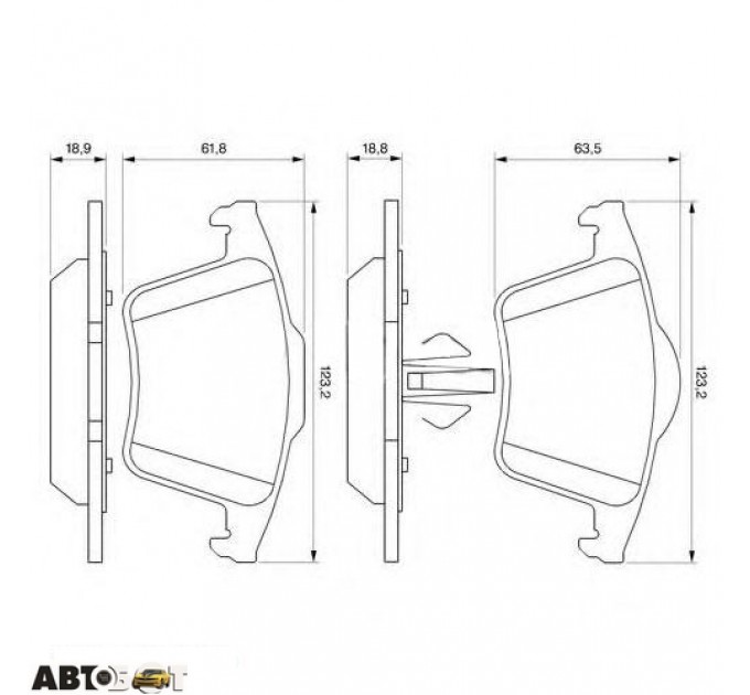 Тормозные колодки Bosch 0 986 494 102, цена: 1 330 грн.