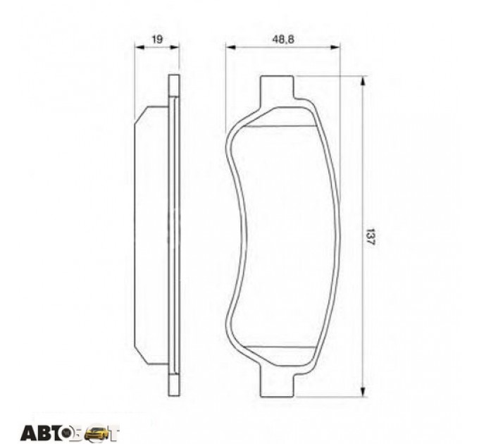 Тормозные колодки Bosch 0986494110, цена: 1 626 грн.