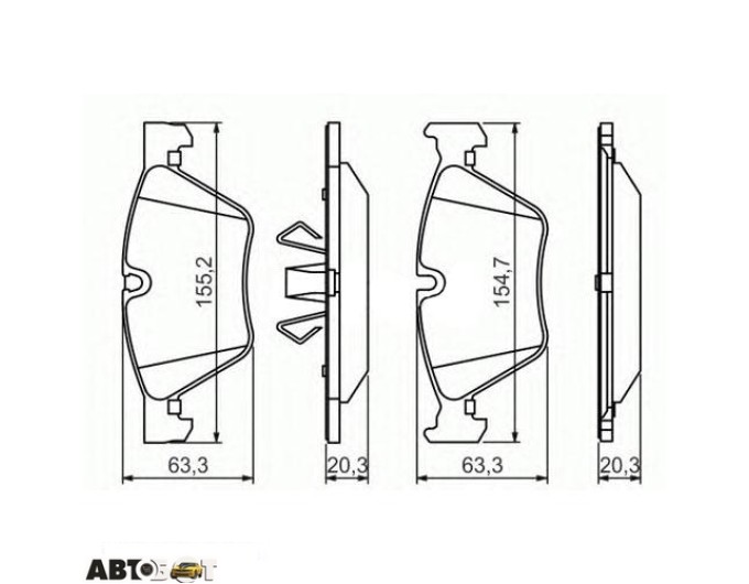 Тормозные колодки Bosch 0986494117, цена: 3 361 грн.