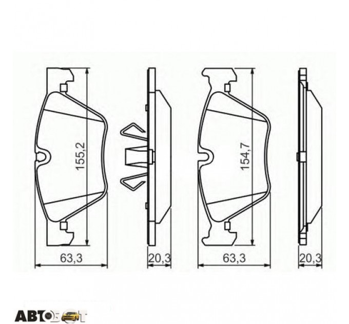 Тормозные колодки Bosch 0986494117, цена: 1 830 грн.