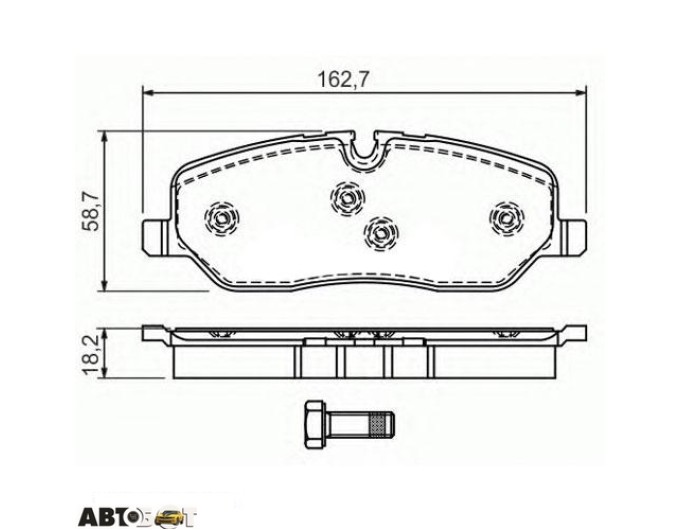 Тормозные колодки Bosch 0986494147, цена: 3 160 грн.