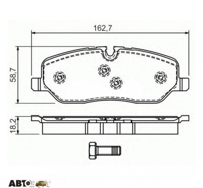 Тормозные колодки Bosch 0986494147, цена: 1 721 грн.