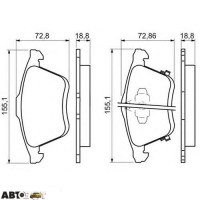 Тормозные колодки Bosch 0986494149