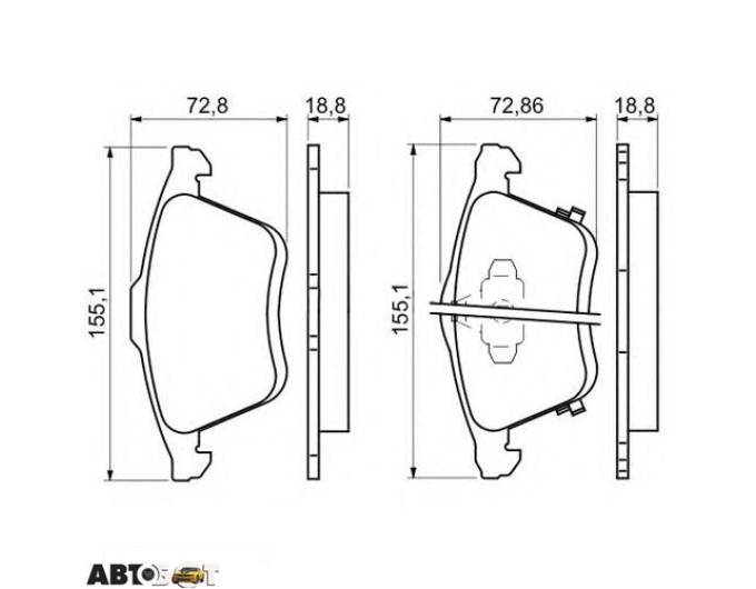 Тормозные колодки Bosch 0986494149, цена: 4 017 грн.