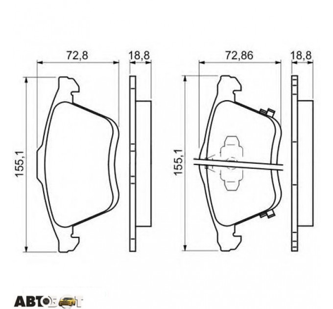 Гальмівні колодки Bosch 0986494149, ціна: 2 187 грн.