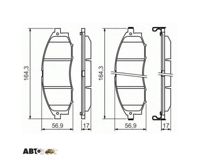 Тормозные колодки Bosch 0986494152, цена: 2 729 грн.
