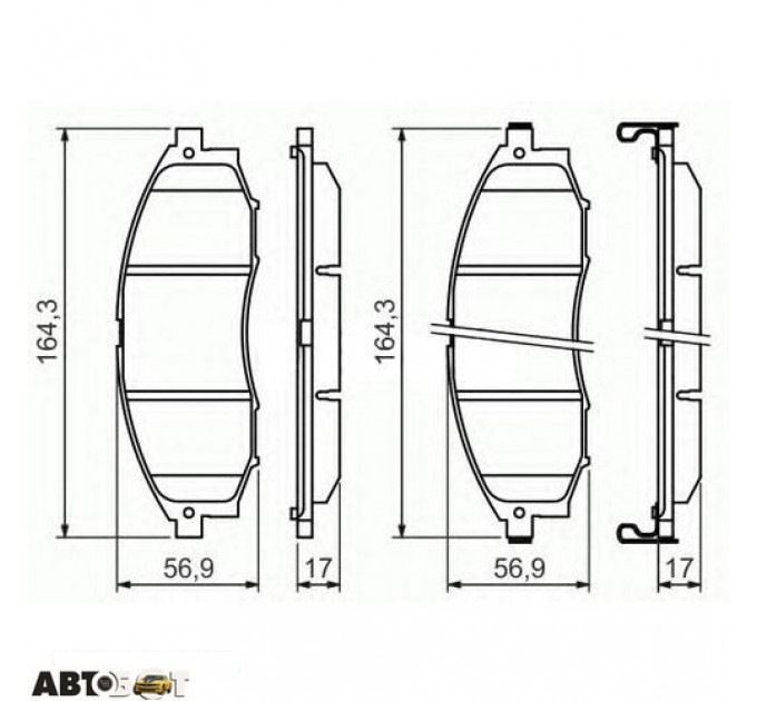 Тормозные колодки Bosch 0986494152, цена: 1 486 грн.