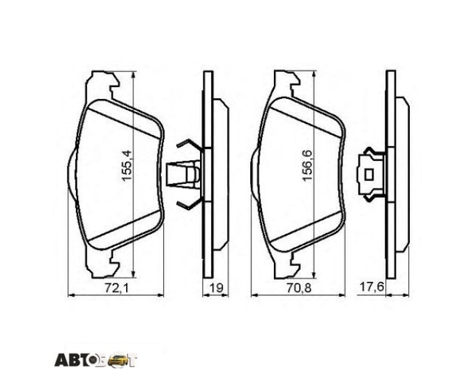 Тормозные колодки Bosch 0986494158, цена: 3 527 грн.