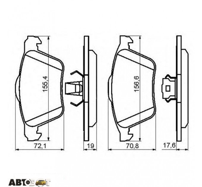 Гальмівні колодки Bosch 0986494158, ціна: 1 920 грн.