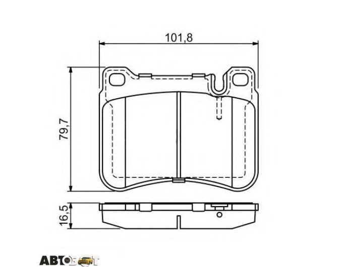 Тормозные колодки Bosch 0986494166, цена: 3 290 грн.