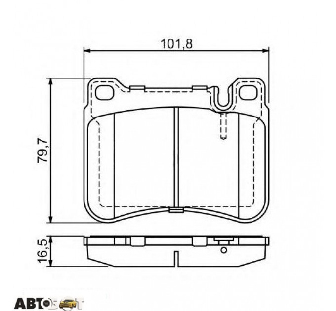 Гальмівні колодки Bosch 0986494166, ціна: 1 791 грн.