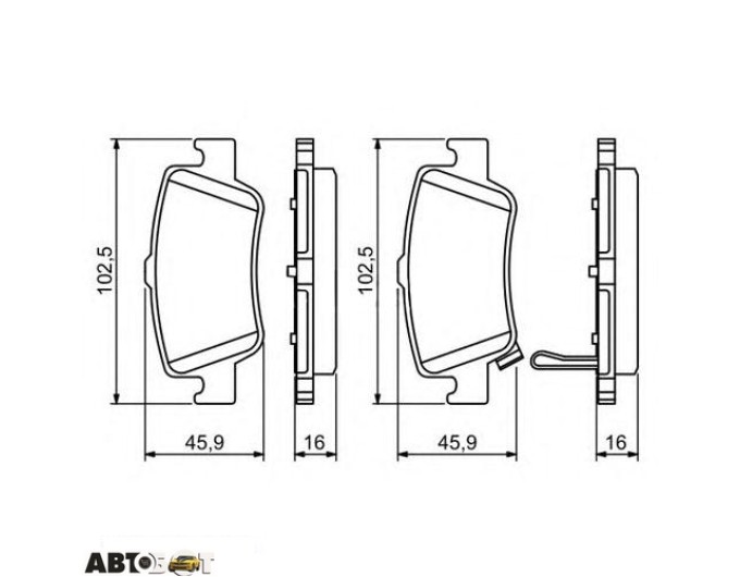 Тормозные колодки Bosch 0 986 494 182, цена: 2 461 грн.