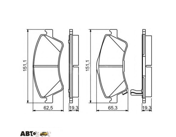 Тормозные колодки Bosch 0 986 494 187, цена: 3 780 грн.