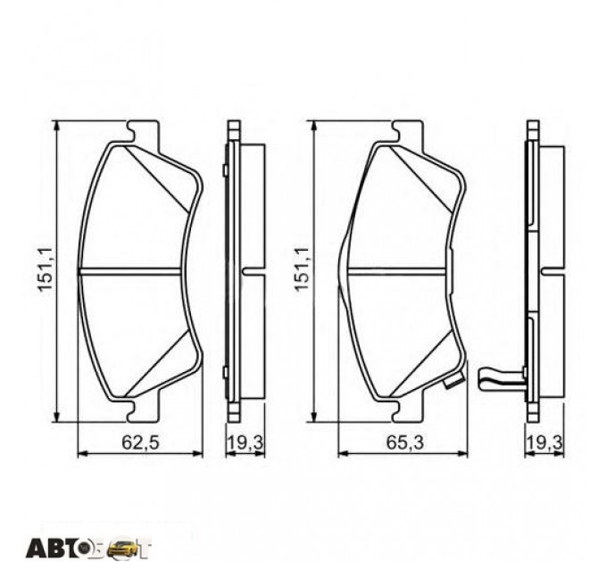 Гальмівні колодки Bosch 0 986 494 187, ціна: 2 058 грн.