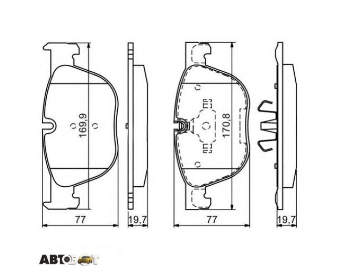 Тормозные колодки Bosch 0 986 494 191, цена: 4 903 грн.