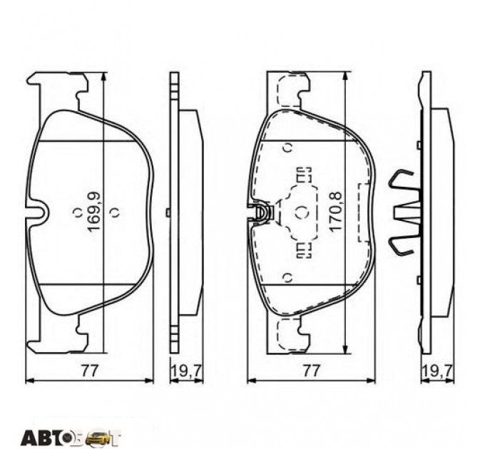 Гальмівні колодки Bosch 0 986 494 191, ціна: 2 670 грн.