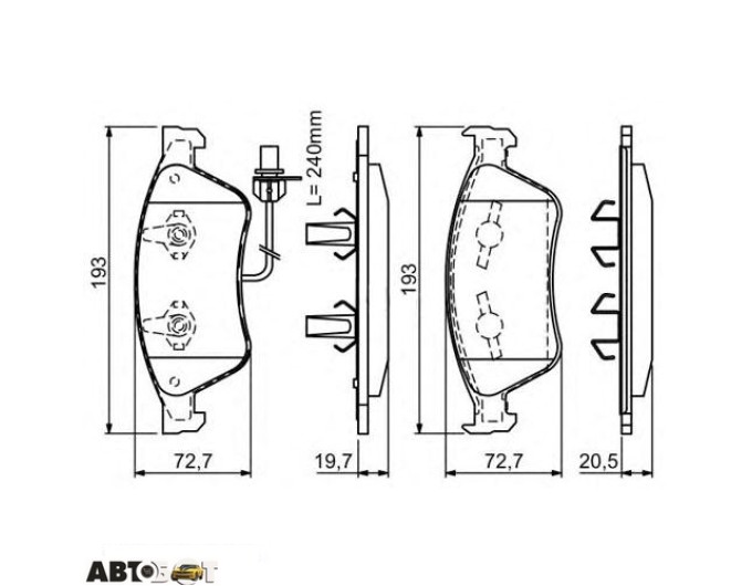 Тормозные колодки Bosch 0986494200, цена: 5 138 грн.