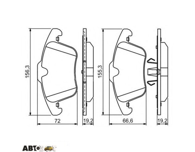 Тормозные колодки Bosch 0986494209, цена: 4 022 грн.