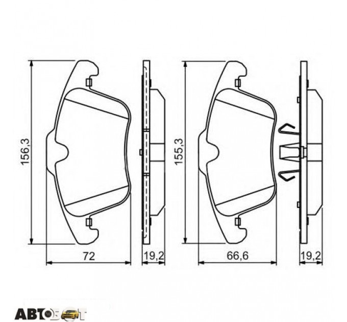 Тормозные колодки Bosch 0986494209, цена: 2 190 грн.