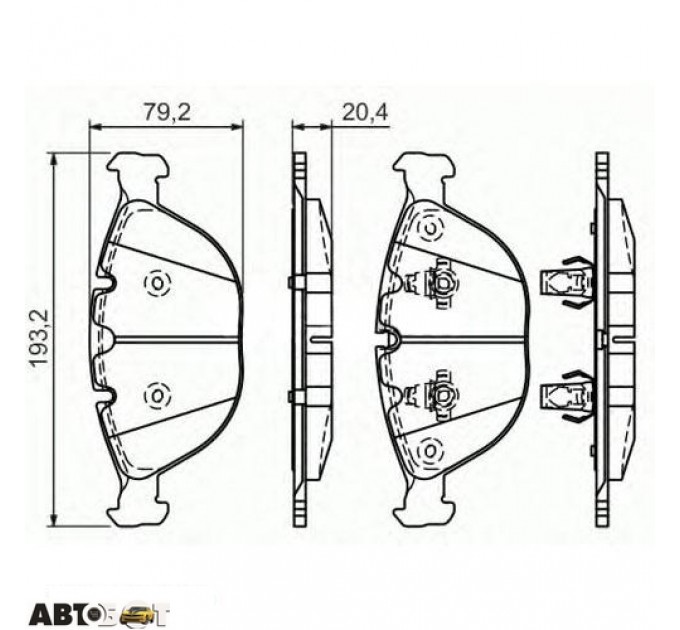 Тормозные колодки Bosch 0986494217, цена: 2 456 грн.