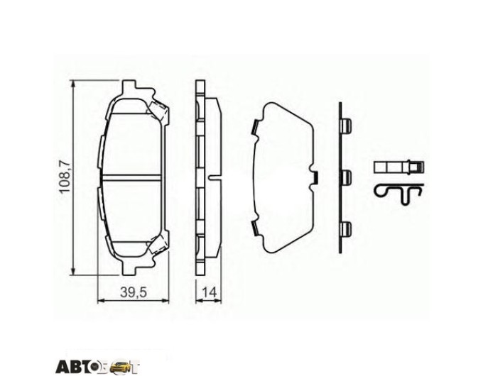Тормозные колодки Bosch 0986494232, цена: 1 944 грн.