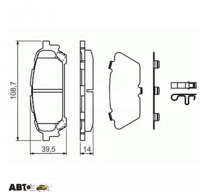 Тормозные колодки Bosch 0986494232, цена: 1 059 грн.