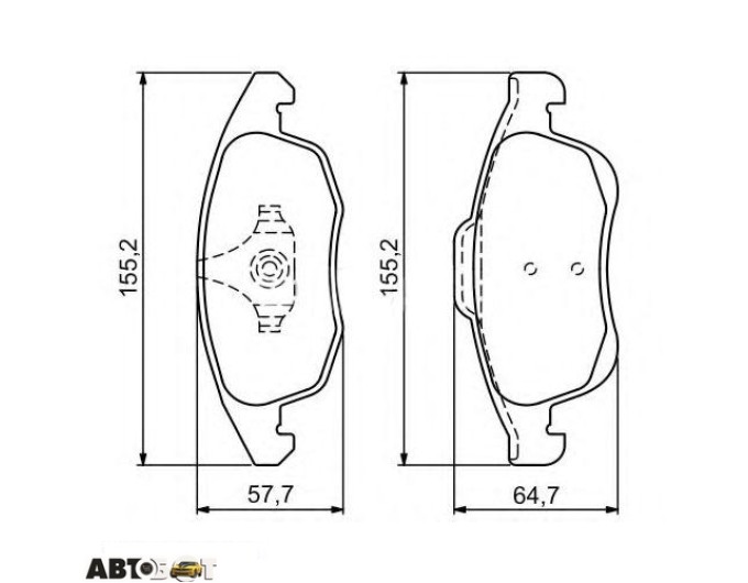 Тормозные колодки Bosch 0 986 494 235, цена: 3 093 грн.