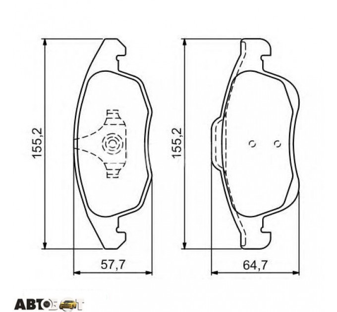 Гальмівні колодки Bosch 0 986 494 235, ціна: 1 684 грн.