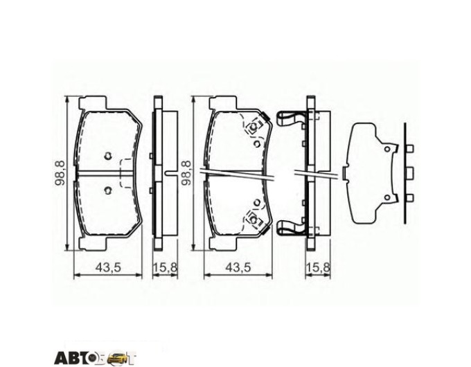 Тормозные колодки Bosch 0986494237, цена: 1 841 грн.