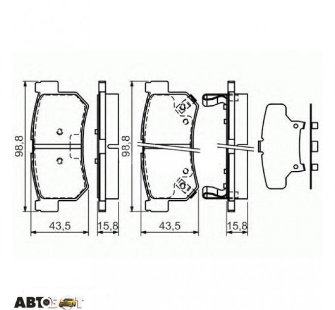 Тормозные колодки Bosch 0986494237, цена: 1 002 грн.