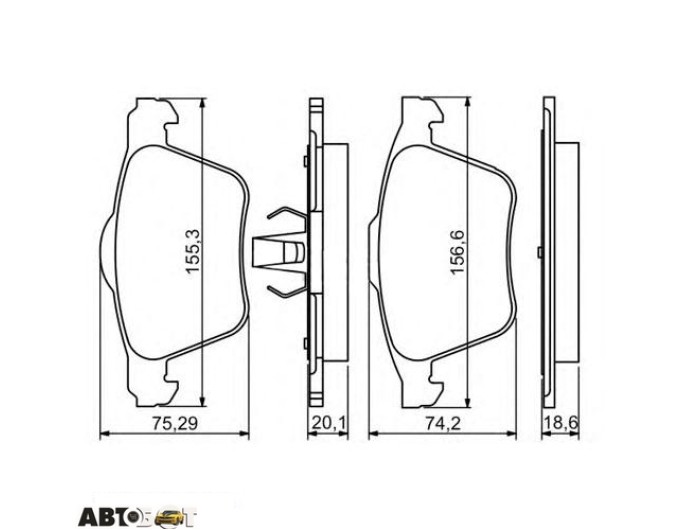 Тормозные колодки Bosch 0986494245, цена: 3 500 грн.