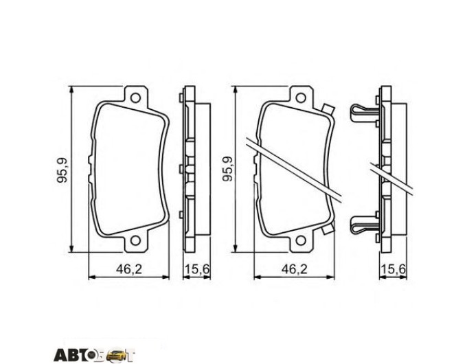 Тормозные колодки Bosch 0986494249, цена: 2 346 грн.