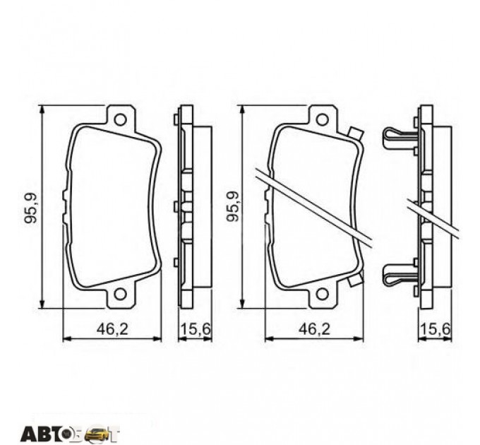 Тормозные колодки Bosch 0986494249, цена: 1 278 грн.