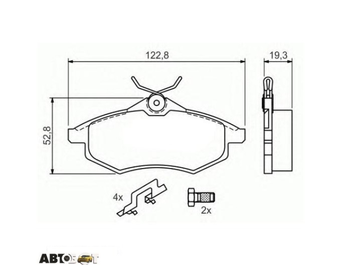 Тормозные колодки Bosch 0986494262, цена: 2 670 грн.