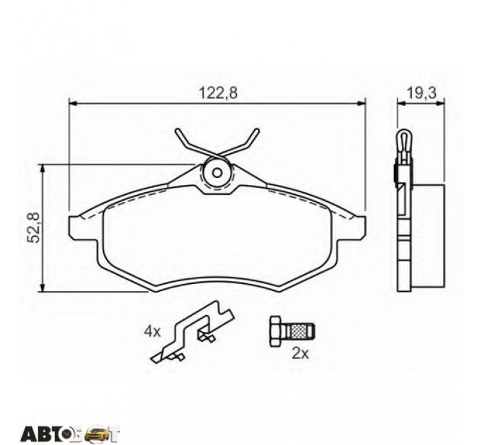 Тормозные колодки Bosch 0986494262, цена: 1 454 грн.