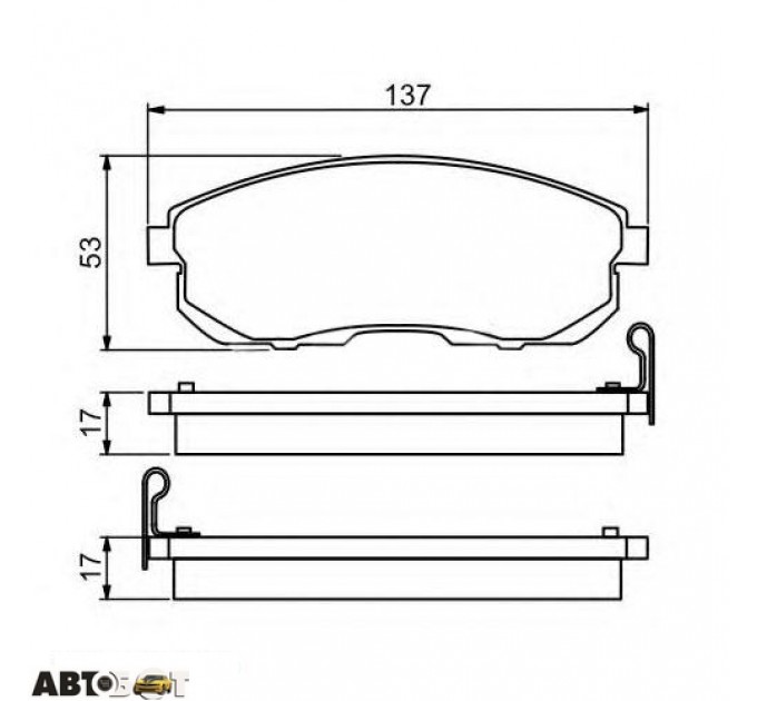 Тормозные колодки Bosch 0 986 494 277, цена: 1 343 грн.