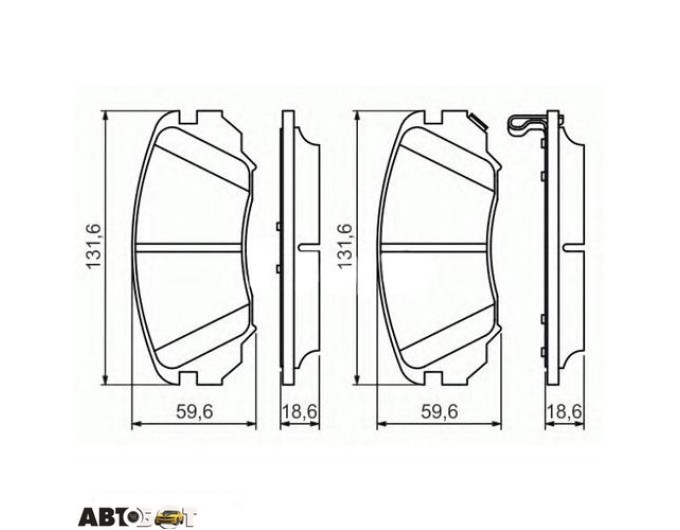 Тормозные колодки Bosch 0986494279, цена: 3 072 грн.