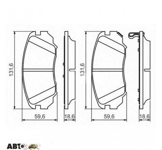 Тормозные колодки Bosch 0986494279, цена: 1 672 грн.