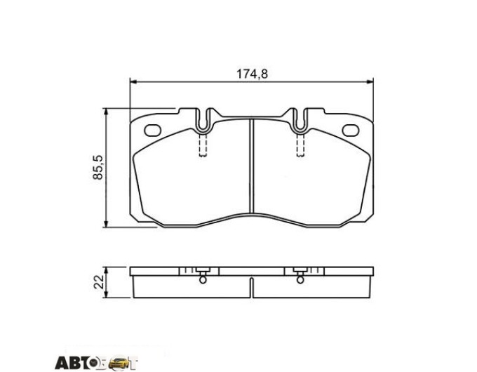 Тормозные колодки Bosch 0986494257, цена: 4 379 грн.