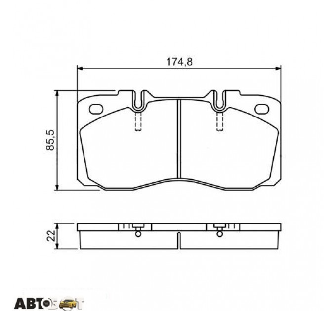 Гальмівні колодки Bosch 0986494257, ціна: 2 384 грн.