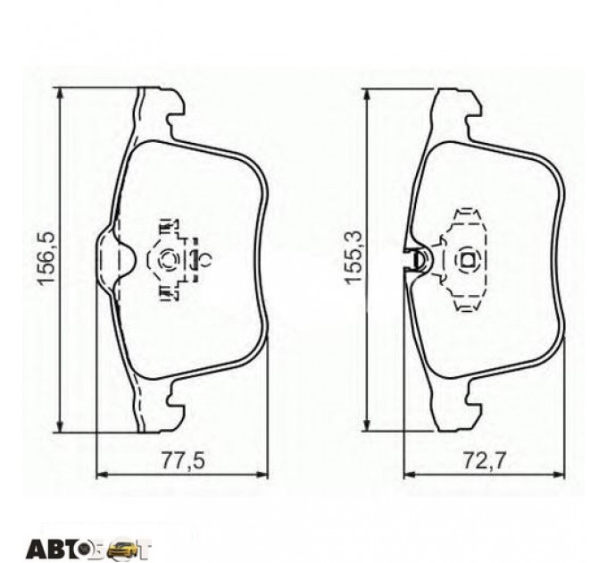 Тормозные колодки Bosch 0 986 494 280, цена: 1 517 грн.