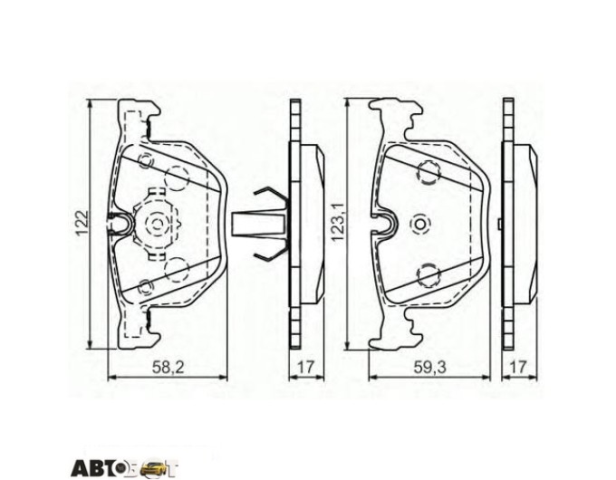 Тормозные колодки Bosch 0986494286, цена: 3 275 грн.