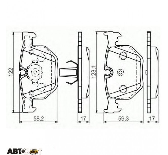 Тормозные колодки Bosch 0986494286, цена: 1 783 грн.